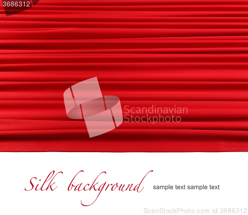 Image of red silk curtain background