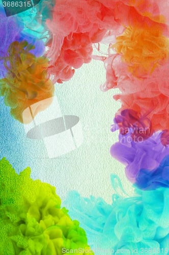 Image of Acrylic colors in water. Abstract background.