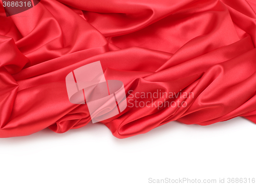 Image of red silk fabric background