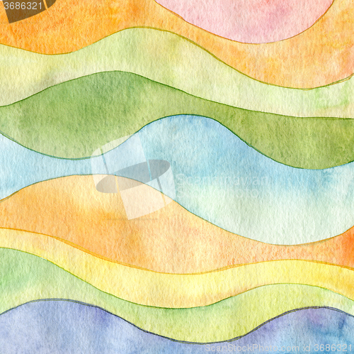 Image of Abstract wave watercolor painted background