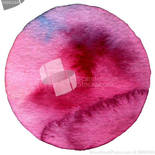 Image of Abstract circle watercolor painted background