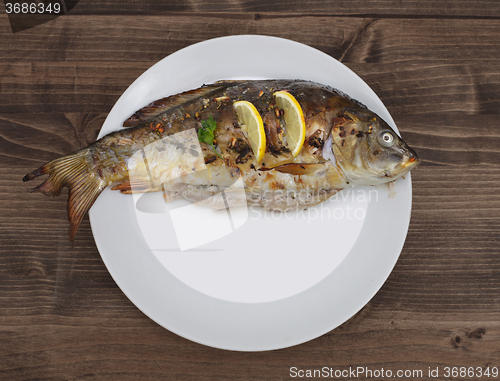 Image of fried fish on plate