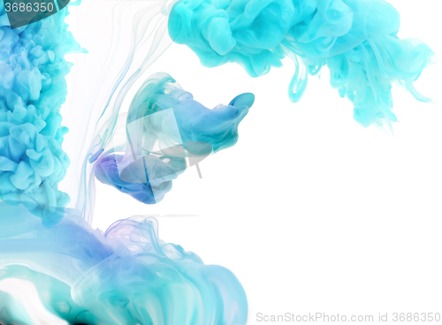 Image of Acrylic colors in water. Abstract background.