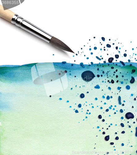 Image of brush and watercolor painted background