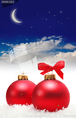 Image of red Christmas balls