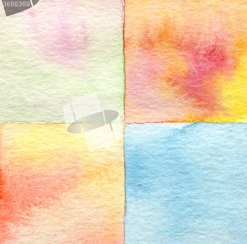 Image of Abstract  square watercolor painted background