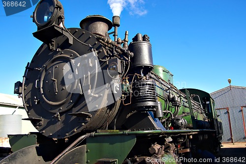 Image of close up of steam train