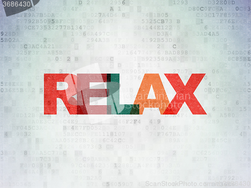 Image of Holiday concept: Relax on Digital Paper background