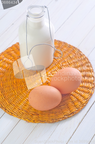 Image of milk and eggs