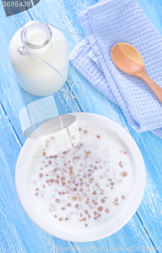 Image of buckwheat with milk
