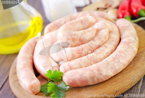 Image of raw sausages
