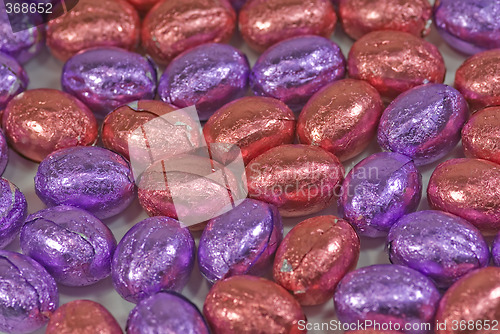 Image of red and pink eggs