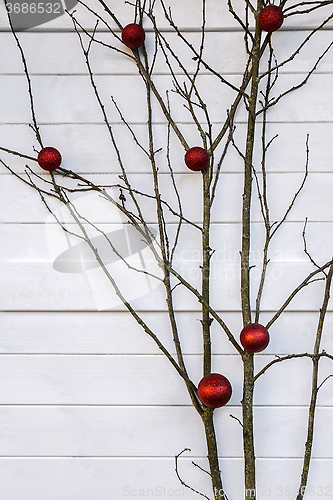 Image of Branch tree as Christmas decorated