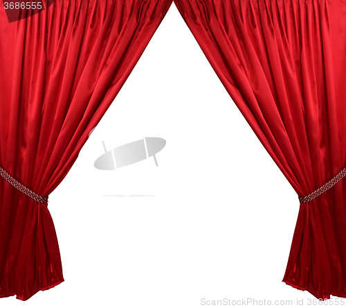 Image of Red theater curtain background
