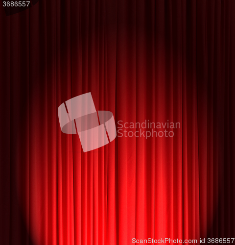 Image of red silk curtain background