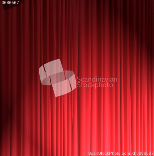 Image of red silk curtain background