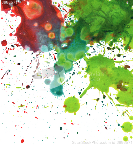 Image of abstract watercolor painting blot background