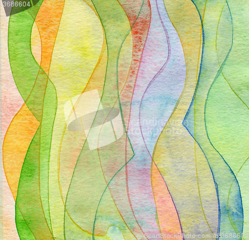 Image of Abstract wave watercolor painted background