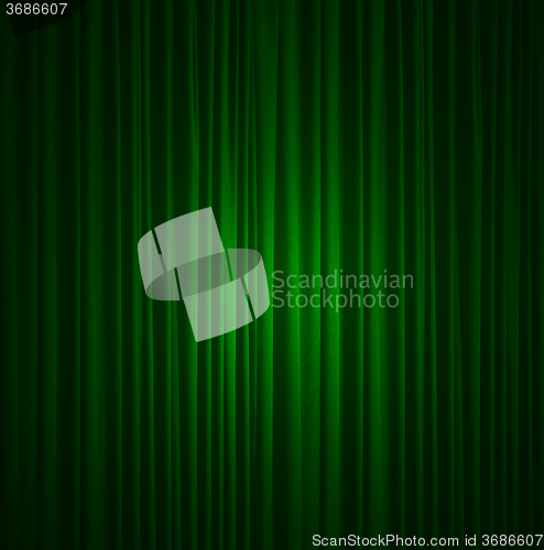 Image of green silk curtain background