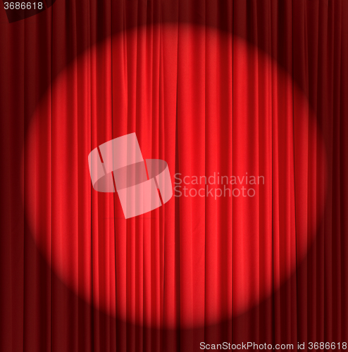 Image of red silk curtain background