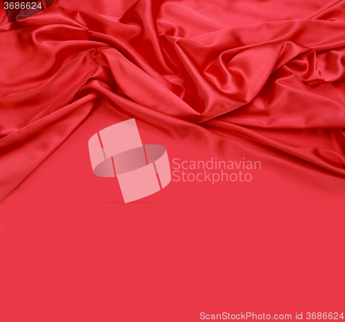 Image of red silk fabric background