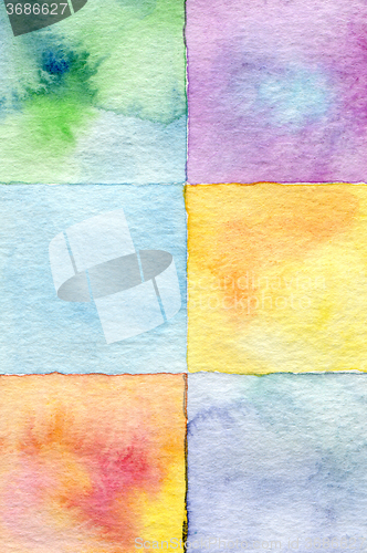 Image of Abstract  square watercolor painted background