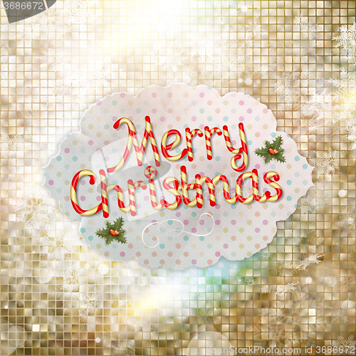 Image of Christmas greeting card. EPS 10