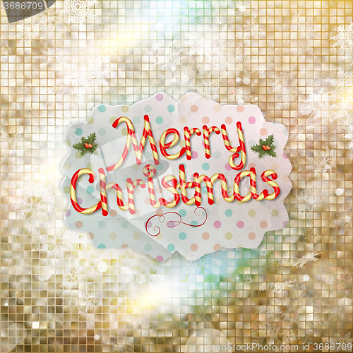 Image of Christmas greeting card. EPS 10