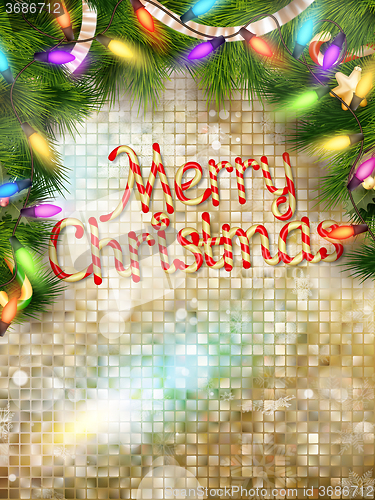 Image of Christmas greeting card. EPS 10