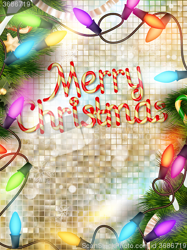 Image of Christmas greeting card. EPS 10