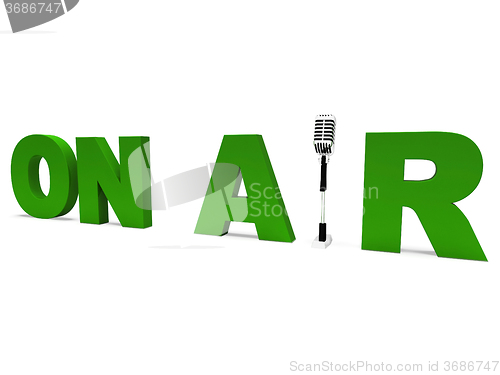 Image of On Air Shows Broadcasting Studio Or Live Radio