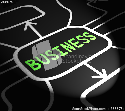 Image of Business Arrows Means Company Venture Or Commerce