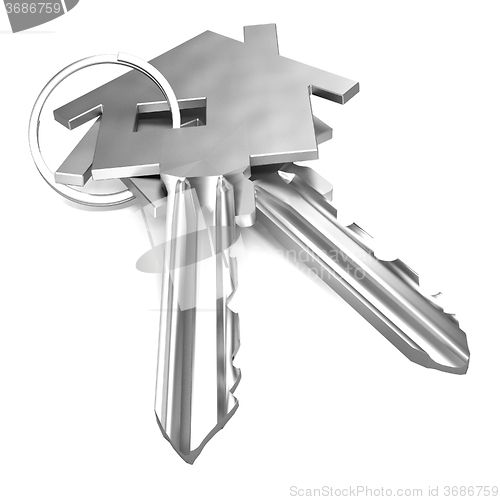 Image of Home Keys Shows House Security Or Locked