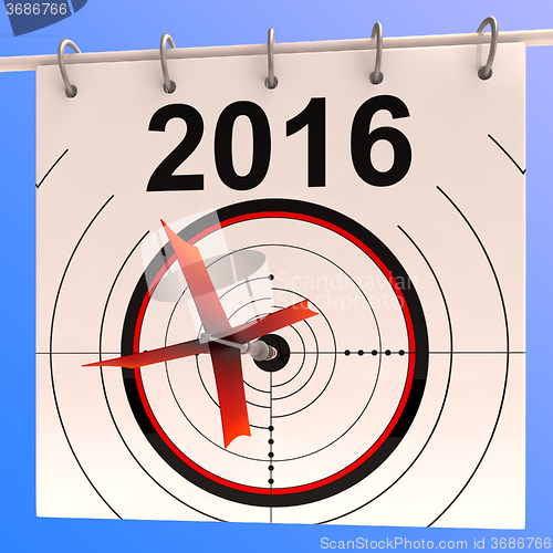 Image of 2016 Calendar Target Shows Planning Annual Agenda