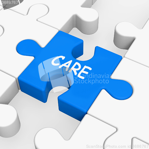 Image of Care Puzzle Means Concerned Careful Or Caring