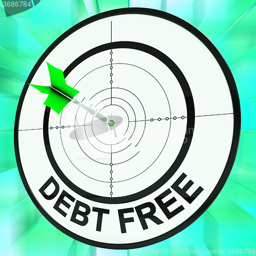 Image of Debt Free Shows Financial Wealth And Success