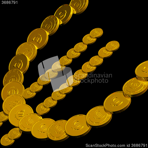 Image of Coins Euro Symbol Showing European Currency