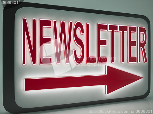 Image of Newsletter Sign Shows Online News