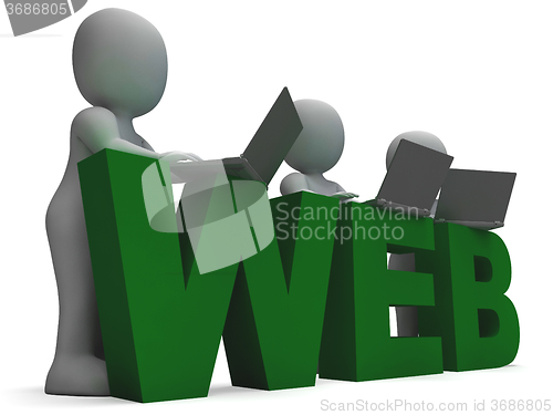 Image of Web Word Shows World Wide Web