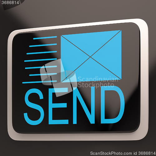 Image of Send Envelope Shows Email Message Inbox Online