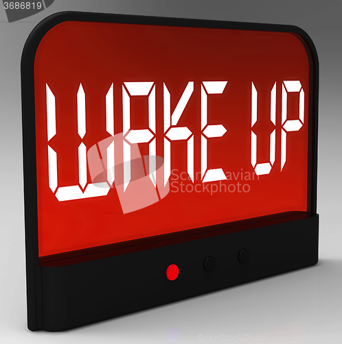Image of Wake Up Clock Message Meaning Awake And Rise