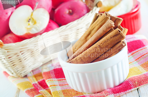 Image of cinnamon and apples
