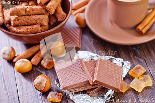 Image of coffee with chocolate