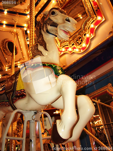 Image of White Carousel Horse