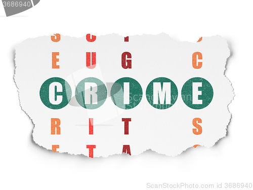 Image of Security concept: Crime in Crossword Puzzle
