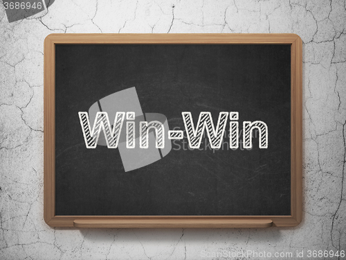 Image of Business concept: Win-Win on chalkboard background