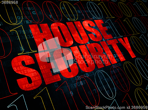 Image of Safety concept: House Security on Digital background