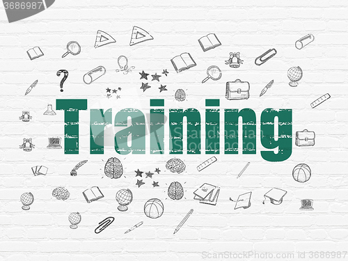 Image of Studying concept: Training on wall background
