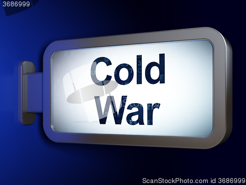 Image of Political concept: Cold War on billboard background