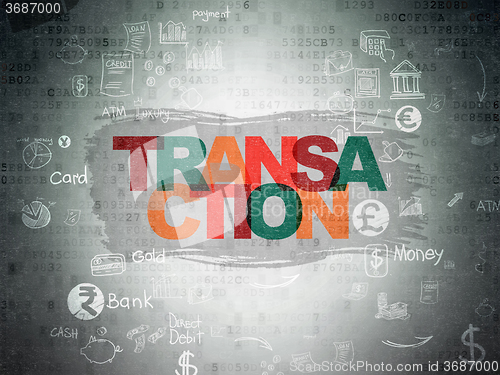 Image of Banking concept: Transaction on Digital Paper background